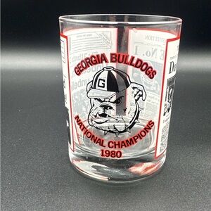 Georgia Bulldogs National Champions 1980 Glass